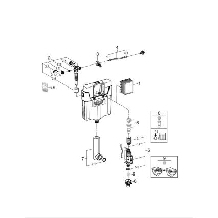 GROHE 38661000 - Rezervor pentru WC GD 2