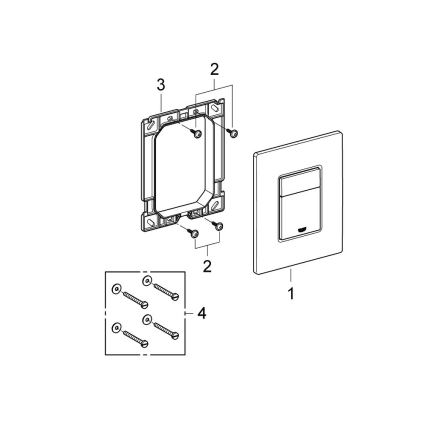 GROHE 38732SD0 - Placă de acționare Skate Cosmopolitan 156 × 197 mm, oțel inoxidabil