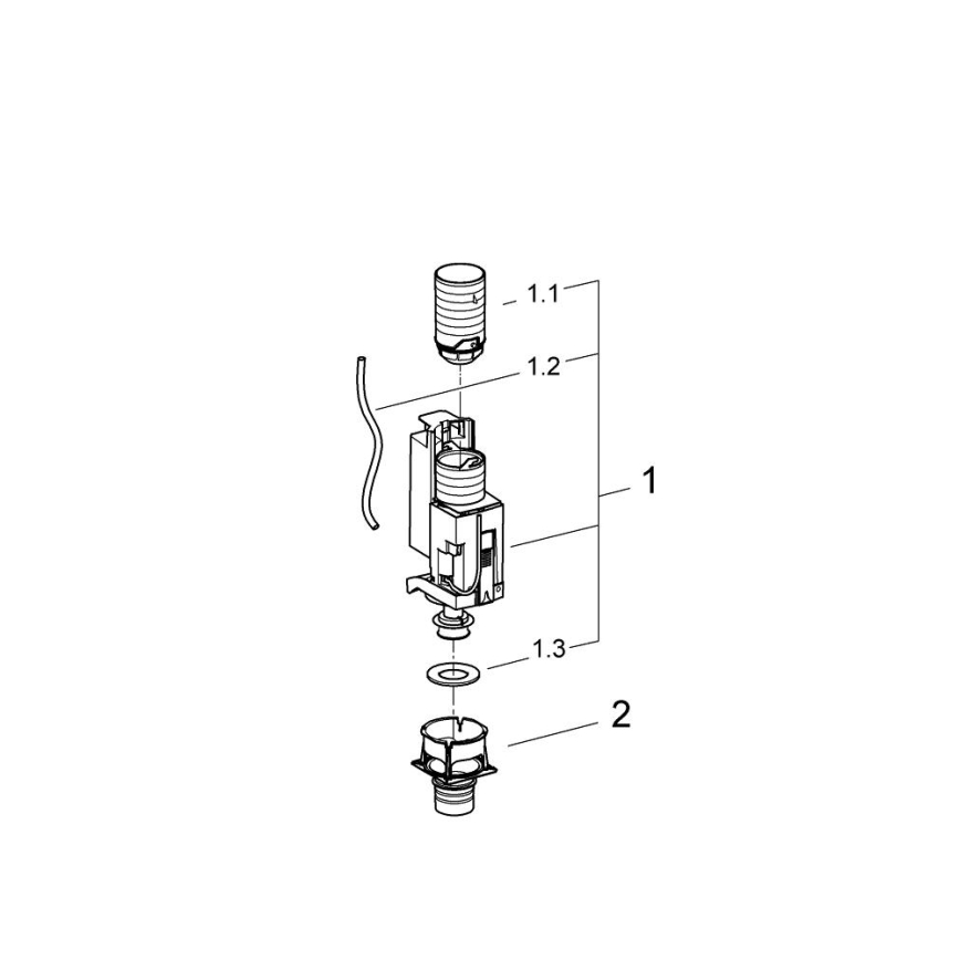 GROHE 38736000 - Set de conversie pentru clătire în două trepte GD 2