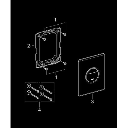GROHE 38765000 - Buton de acționare pentru rezervor NOVA COSMOPOLITAN 156 × 197 mm, crom