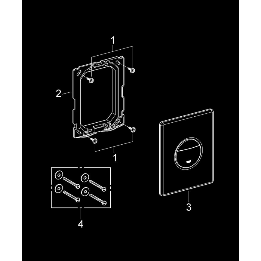 GROHE 38765000 - Buton de acționare pentru rezervor NOVA COSMOPOLITAN 156 × 197 mm, crom