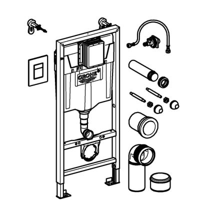 GROHE 38811KF0 - Set 3-în-1 pentru WC SOLIDO 1,13 m, negru