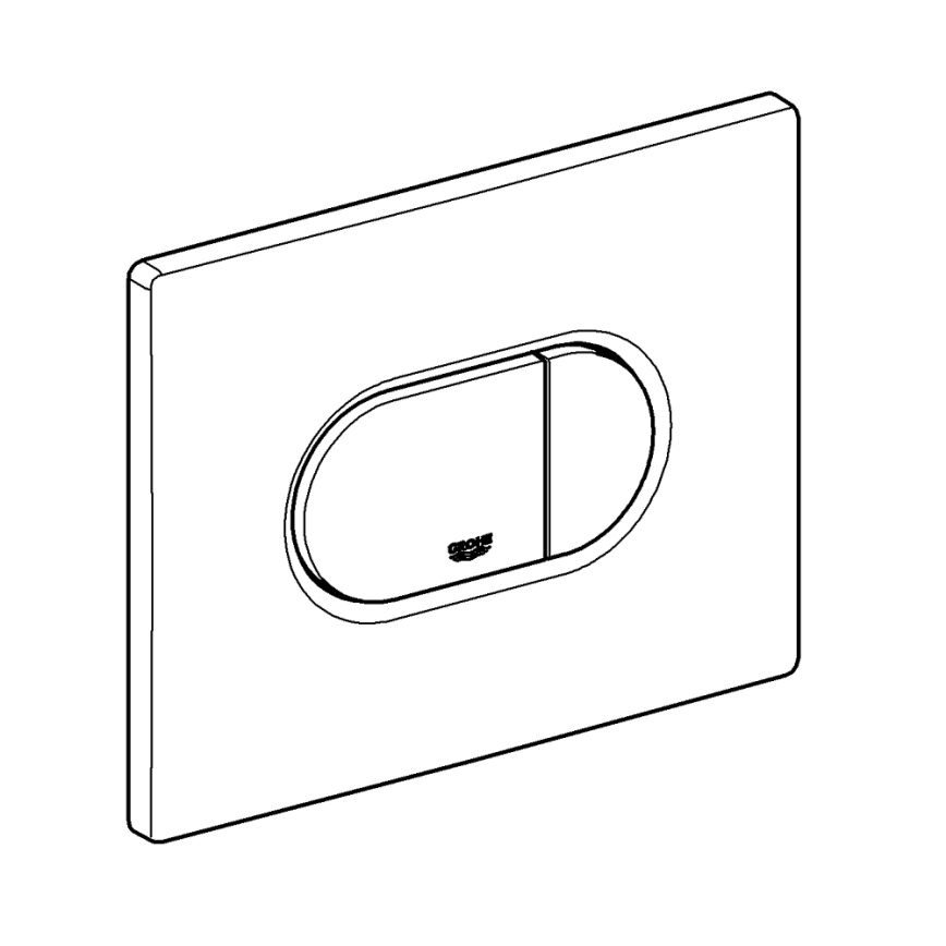 GROHE 38858SH0 - Placă de acționare ARENA COSMOPOLITAN 156 × 197 mm alb