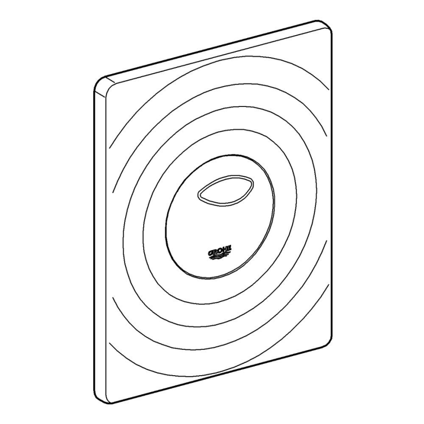 GROHE 38861000 - Placă de acționare SURF, 156 × 197 mm, crom lucios