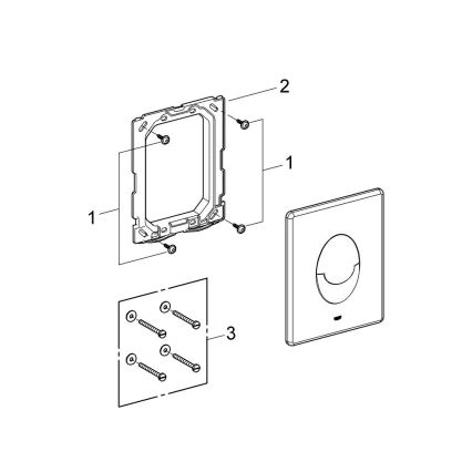 GROHE 389642430 - Placă de acționare START 156 × 197 mm, neagră