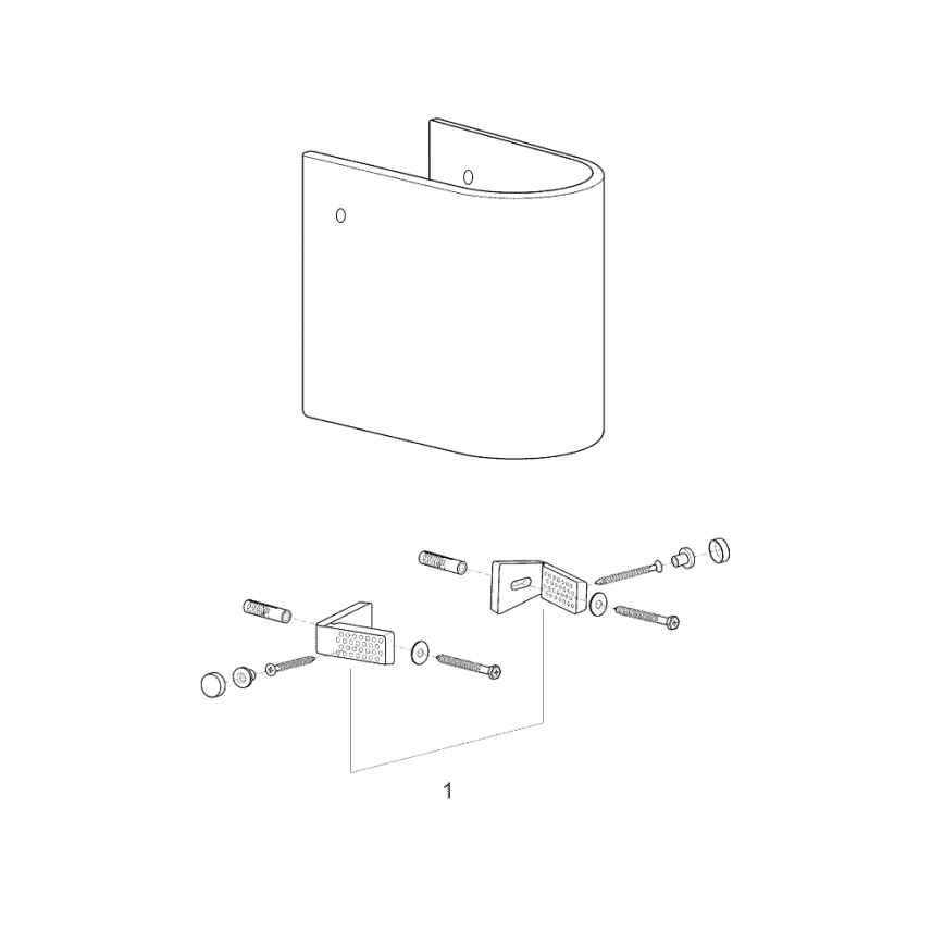 GROHE 39201000 - Semicoloană EURO CERAMIC, 210 × 300 × 322 mm, ceramică albă