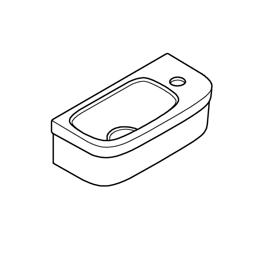 GROHE 39327000 - Lavoar BAU CERAMIC 370 × 180 mm, ceramică, alb