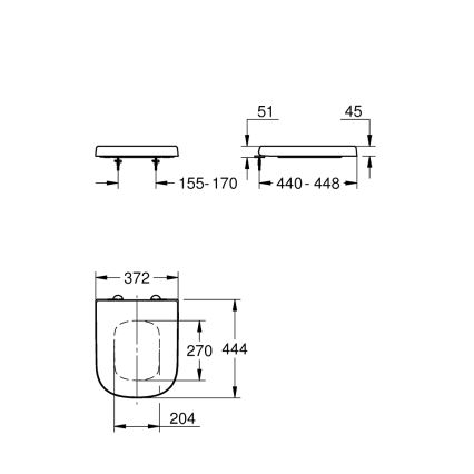 GROHE 39330002 - Capac WC EURO CERAMIC, alb durabil