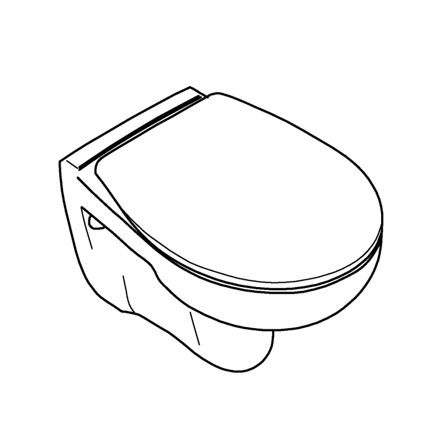 GROHE 39351000 - Vas WC suspendat BAU CERAMIC 53,1 × 36,8 × 36,3 cm ceramică/alb