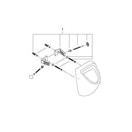 GROHE 39438000 - Pisuar BAU CERAMIC, ceramică, alb, 337 × 355 × 552 mm