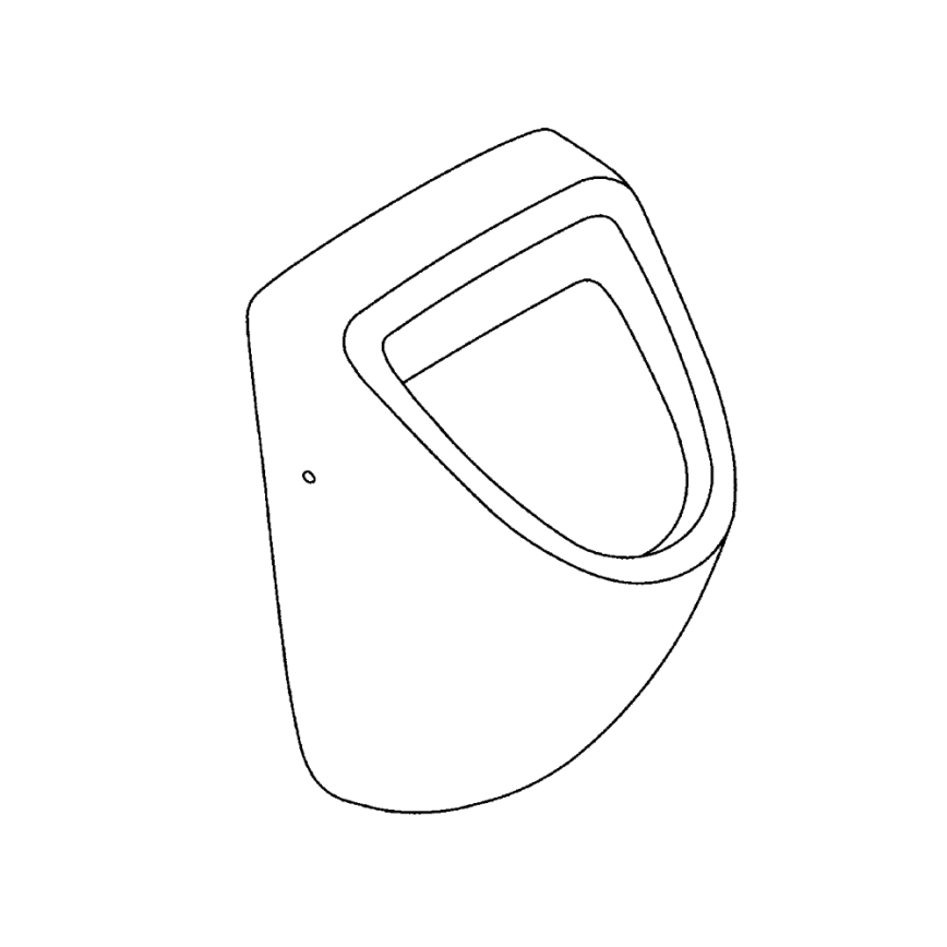 GROHE 39438000 - Pisuar BAU CERAMIC, ceramică, alb, 337 × 355 × 552 mm