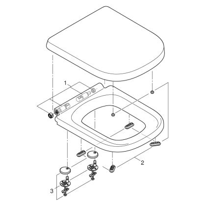 GROHE 39462000 - Set WC EURO CERAMIC, 67,5 x 37,4 x 77,4 cm, ceramică, alb