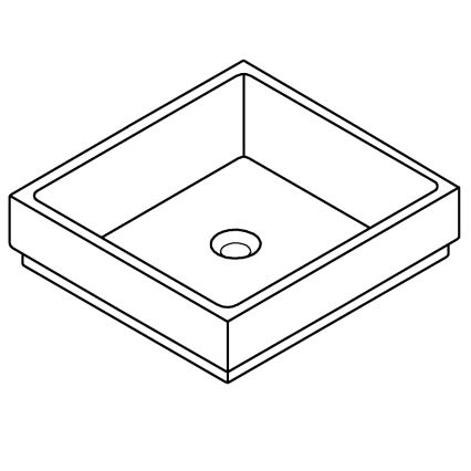 GROHE 3948100H - Lavoar CUBE 500 × 470 mm, din ceramică, alb