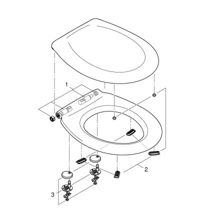 GROHE 39493000 - capac WC BAU CERAMIC, alb Duro