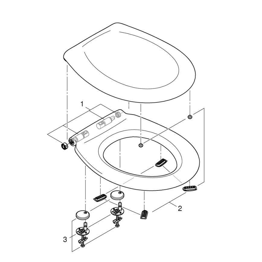 GROHE 39493000 - capac WC BAU CERAMIC, alb Duro