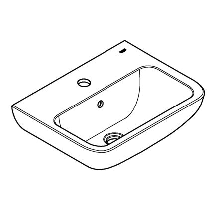 GROHE 39953000 - Lavoar START EDGE 450 × 350 mm ceramică/albă