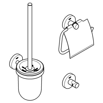 GROHE 40407001 - Set de accesorii ESSENTIALS, crom lucios