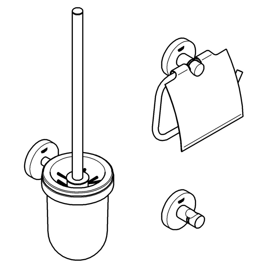 GROHE 40407001 - Set de accesorii ESSENTIALS, crom lucios