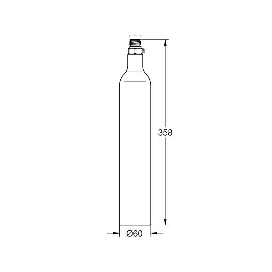 GROHE 40422000 - Butelie CO2 GROHE Blue 425 g (4 buc.) inox