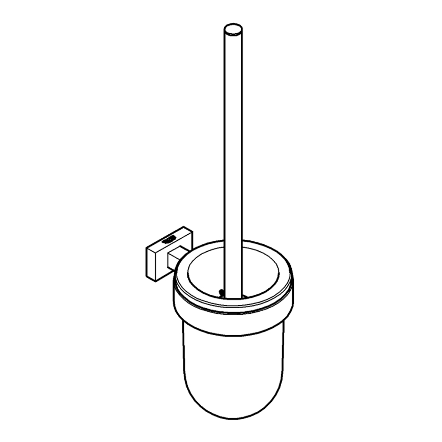 GROHE 40513DC1 - Set pentru curățarea toaletei ESSENTIALS CUBE, oțel inoxidabil