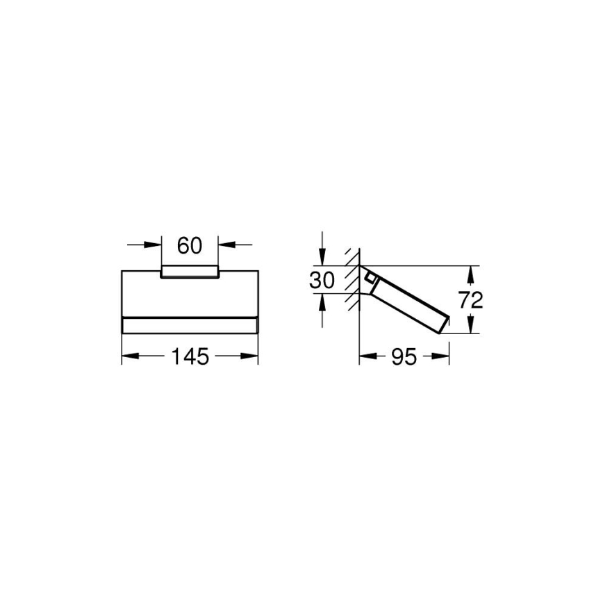 GROHE 40781000 - Suport pentru hârtie igienică SELECTION CUBE, crom lucios