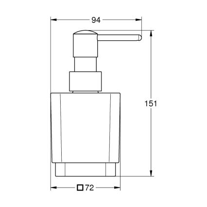 GROHE 40805000 - Dozator de săpun lichid SELECTION CUBE, 300 ml, crom lucios
