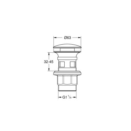 GROHE 40824000 - Set de scurgere, crom lucios