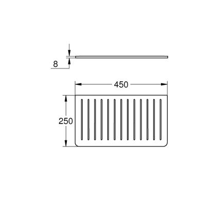 GROHE 40872K00 - Tavă de scurgere ceramică 450 x 250 mm, neagră