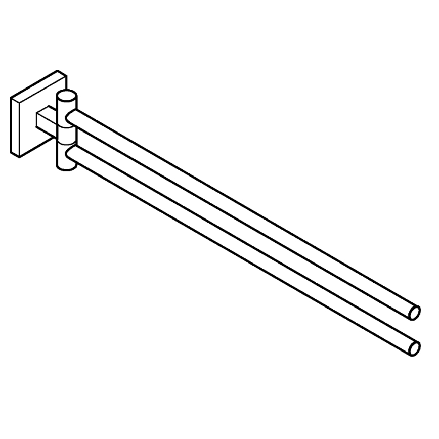 GROHE 40976000 - Suport pentru prosoape START CUBE, 438 mm, crom lucios