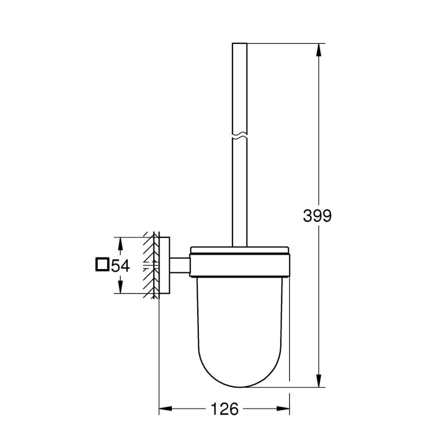 GROHE 40977000 - Set pentru curățare WC START CUBE, crom lucios