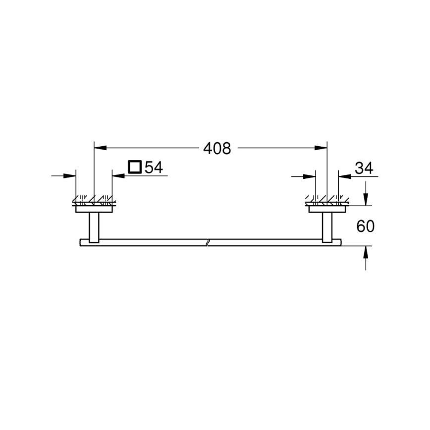 GROHE 40987000 - Suport pentru prosoape de baie START CUBE 450 mm, crom lucios