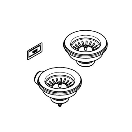 GROHE 40997DL0 - Set de scurgere cu accesorii, finisaj bronz