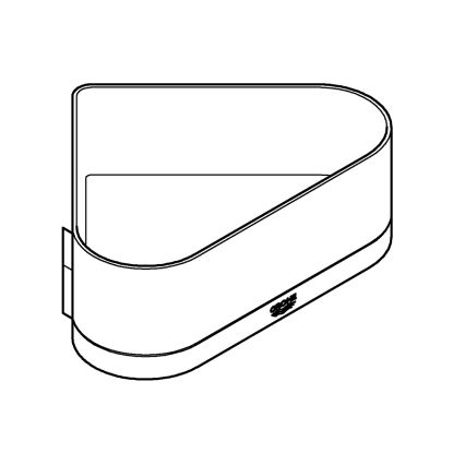 GROHE 41038000 - Cadă de duș de colț SELECTION crom lucios