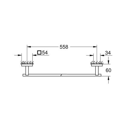 GROHE 41089DC0 - Suport pentru prosoape START CUBE, 600 mm, inox