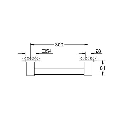 GROHE 41094000 - Mâner pentru cadă 354 mm, crom lucios