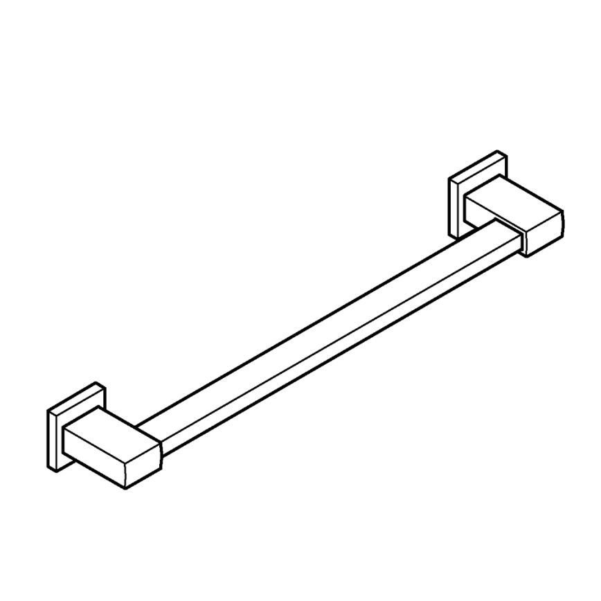 GROHE 410952430 - Bară de sprijin pentru cadă START CUBE, 504 mm, neagră