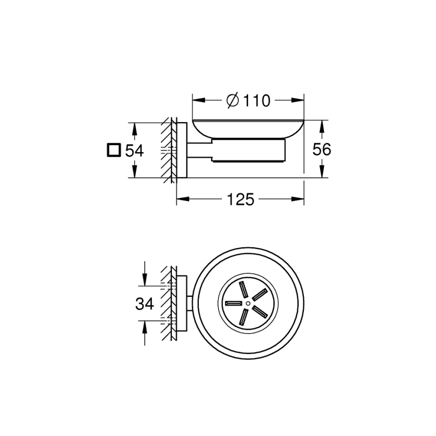 GROHE 410962430 - Suport pentru săpun START CUBE, 110 x 56 x 125 mm, negru