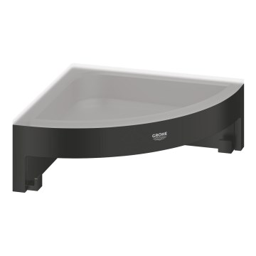 GROHE 411062430 - Poliță de colț pentru duș ESSENTIALS 250 × 250 mm, neagră