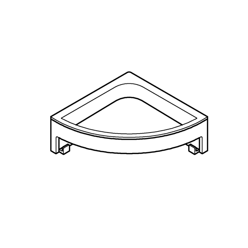 GROHE 411062430 - Poliță de colț pentru duș ESSENTIALS 250 × 250 mm, neagră