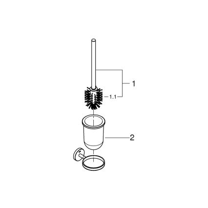 GROHE 41169000 - Set pentru curățarea toaletei START, crom mat/lucios