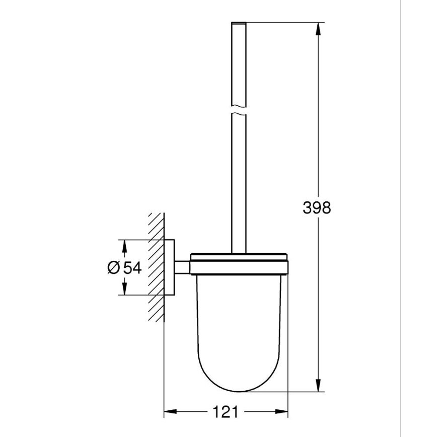 GROHE 411852430 - Set de curățare WC START, 398 × 121 mm, negru
