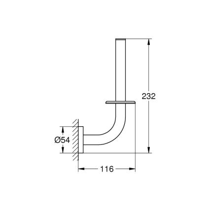 GROHE 411862430 - Suport pentru hârtie igienică de rezervă START, 116 x 232 mm, negru