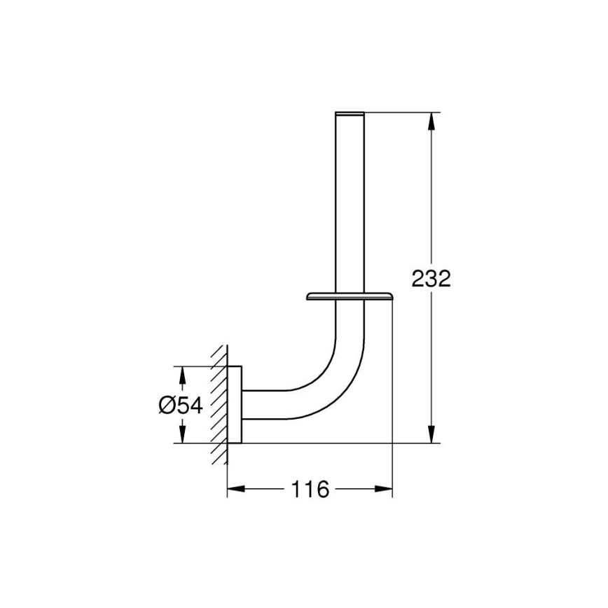 GROHE 411862430 - Suport pentru hârtie igienică de rezervă START, 116 x 232 mm, negru