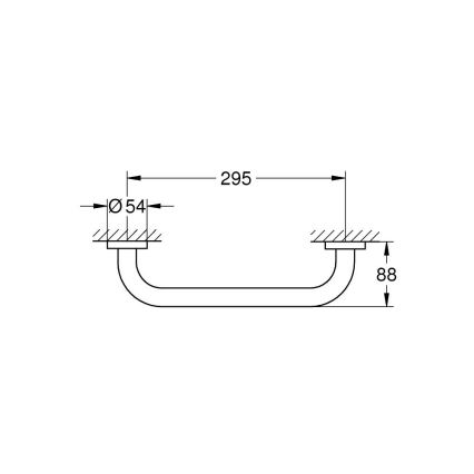 GROHE 411892430 - Mâner pentru cadă START 349 mm, negru