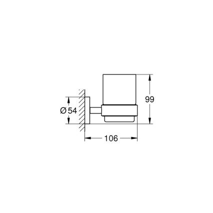 GROHE 41194DC0 - Suport cu pahar START din oțel inoxidabil