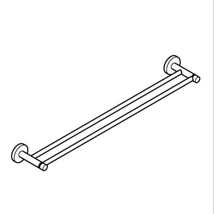 GROHE 41203DC0 - Suport dublu pentru prosoape START, 654 mm, inox