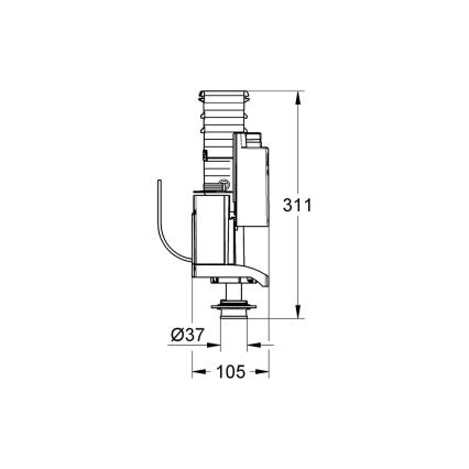 GROHE 42320000 - Ventil de scurgere AV1, crom lucios