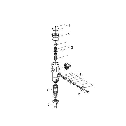 GROHE 43996000 - Supapă de evacuare cu presiune RONDO 3”