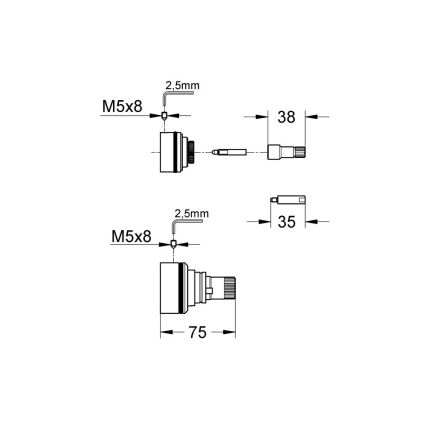 GROHE 47781000 - Set de prelungire 27,5 mm