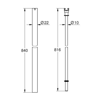 GROHE 48515000 - Bară pentru sistem de duș, crom lucios